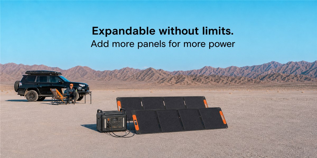 Expandable without limits — add more panels for more power