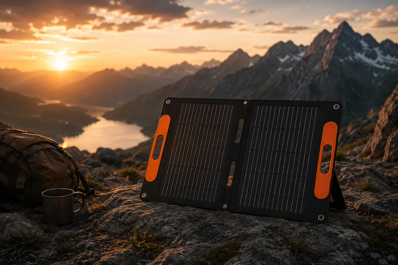 Solvio 60W Portable Panel power setup